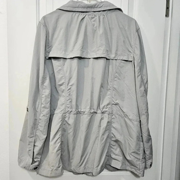 Eddie Bauer Atlas Lightweight Nylon Rain Jacket-Gray-Womens XXL - Picture 2 of 9